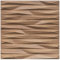 50cm x 50cm 3D Paneele PVC Kunststoffpaneele 40 Stück Wandpaneele Holzimitat Wand Decke 3D Optik Holz Ramzes PVC 3D Platten, D125 Braun