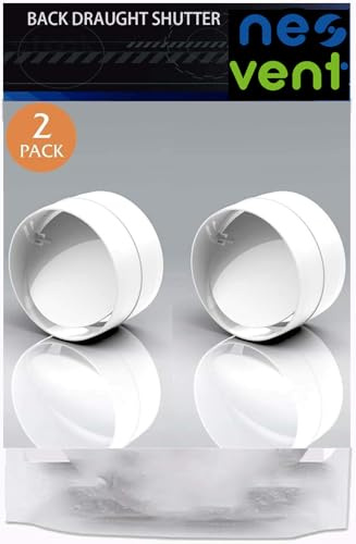 2 x 150mm Backdraught Shutters Flap 150mm - 6-inch Non-Return Valve Damper Flap to Connect Duct Pipe or Flexible Ducting Hose Backdraft Stopper