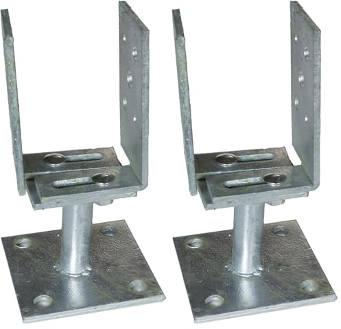 Connex Pfostenträger verstellbar 65-150 mm, feuerverzinkt, HV4269, 65-150 mm (Packung mit 2)