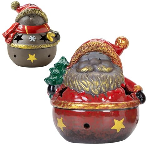 Keramik Weihrauch Weihnachten Räuchergefäß Weihnachten Hohl Räucherofen Aromatherapie Räuchergefäß Halter für Zuhause Wohnzimmer Schlafzimmer (A)