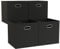 ATHLON TOOLS 4x Faltboxen 33L verstärkt, 33x33x33cm - Oxford-Material - je 2 Griffe - Aufbewahrungswürfel - Hochwertige Organizer-Boxen (Schwarz)