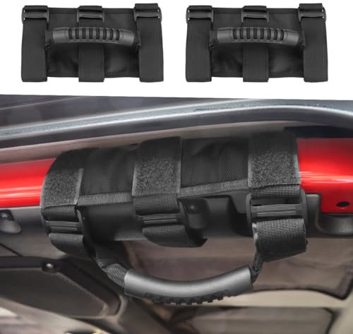KOLOME Haltegriffe Kompatibel für Wrangler JK YJ TJ CJ JK JL JLU Auto Griffe Rollbügel Haltegriffe (Schwarz)