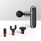 Sharper Image PowerBoost Move Portable Percussion Massage Gun - Electric Small Massager Gun with 4 Attachments & Speeds, Handheld Deep Tissue Vibrating Massager for Muscle Relief, Athlete Recovery