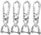 4 Stück Karabinerhaken Schlüsselanhänger Mit Karabiner Schlüsselkarabinahaken Abnehmbare Metall Schlüssel Schlüsselring Verschluss Karabinerhaken Mit Drehgelenk Für Herren Damen (Silber)