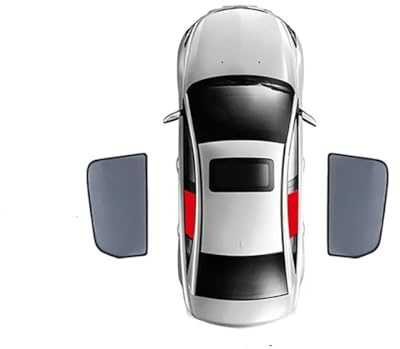 LohxA Parasol de Coche para Porsche MACAN 2019-2023,Parasoles de Ventana Lateral Trasera Delantera,Cortina de Visera de Nailon magnética Personalizada,AII-Black-2PCS-Rear