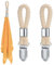 Lunpog 2 Stück Handtuch Clips mit Schlaufen, Handtuch Klammer, Haken für Handtücher, Geschirrtuch Handtuchhalter Clips aus Baumwollseil und Eisen, Beige, Rustikal