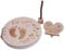 CSARPECT Baby Gästebuch, Erinnerungen DIY Einklebebuch Wünsche Holzschild mit 30 Seiten, Segen Für Das Baby Und Ratschläge, Geburtstag Taufe Dusche Geschenke Partys (1, Gartenform)