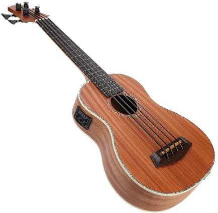 Guitare Basse à 4 Cordes, Finition Brillante, ukulélé Acoustique à 16 Frettes, Guitare Basse Acoustique à 4 Cordes, avec égaliseur pour Concert