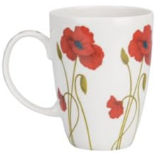 WiseAccordio Bone China Poppy Stem Mug,Beautiful Floral Scene,Beautifully Designed Mug | Mugs for Tea & Coffee for Gift | Coffee Mugs & Tea Cups for Home, Office or Shops