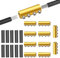 Wbgraceful 10-Pack 6 AWG Wire Connector Nut Kit with 80A Quick Connect Terminal, Splicing & Circuit Connector, Includes Screws & Heat Shrink Tube