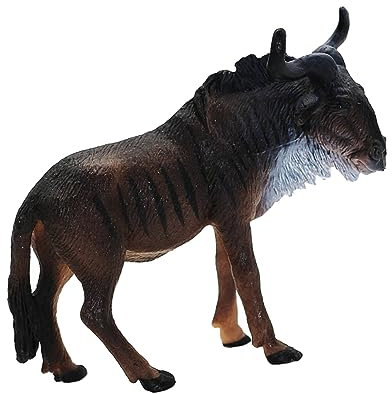 Abaodam Afrikanisches GNU-Modell Wild GNU-Figur GNU-Dekoration Für Tiere Figur Lebendige GNU-Dekoration Kognitives Modell Der Gnus Für Gnus- Aus Kunststoff PVC