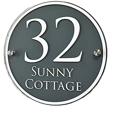 VDCVADKYE House Numbers,Metal street number， ize Modern House Address Plaque Door Number Signs Name Plates Glass Effect Acrylic Front Door Numbers(10cm x 14cm Type 16)