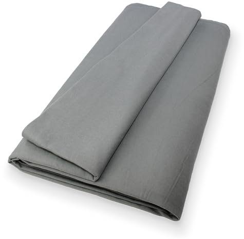 B1 Dekomolton Meterware – Molton-Vorhang aus Baumwolle, zu Dekorationszwecken oder zum Verbergen von Gegenständen – 3 m, 160 g/m2, Hellgrau