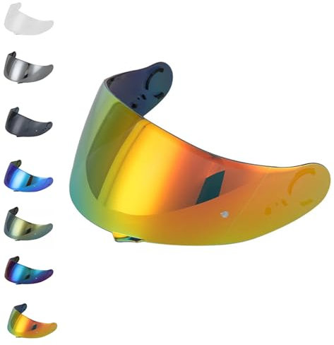 EvoParts Visiera CNS 1 Compatibile con Shoei Gt Air 1 Gt Air 2 Neotec 1 (no neotec 2 e 3 e Gt Air 3) (Rosso)
