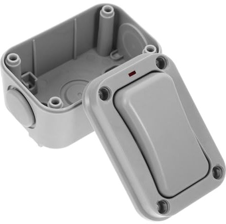 DIYEAH Interruttore Della Luce Per Installazione Parete Esterna Luce Integrata Resistente Alle Intemperie Scuro Facile Da Installare