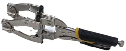 perfk Lockable C-clamp, Pipe and Hose Clamp with 4 Pads, Pipe Alignment Tools, Ergonomic Handle, 11 Inches, for Welding and