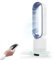 Bladeless Fan with Remote Control, Silent Column Fan for Bedroom, 90° Oscillation, 8 Speed, with Timer and Touch Screen, for Home and Office (Blue)