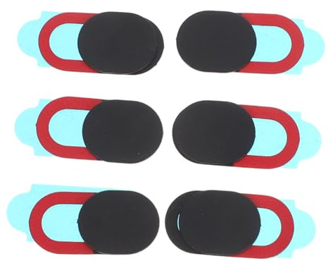 DOITOOL 6pcs Oval Webcam Cover Privacy Shutter Stickers, Abs Slide Protector for Tablet and Phone, Easy-to-use Webcam Privacy Cover for Security and Peace of Mind