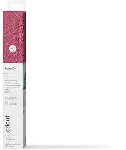 Cricut HTV Heat Transfer Vinyl, Glitter Pink, 30.5cm x 48.2cm, Iron-on Heat Transfer Vinyl Roll (HTV), for All Cutting Machines