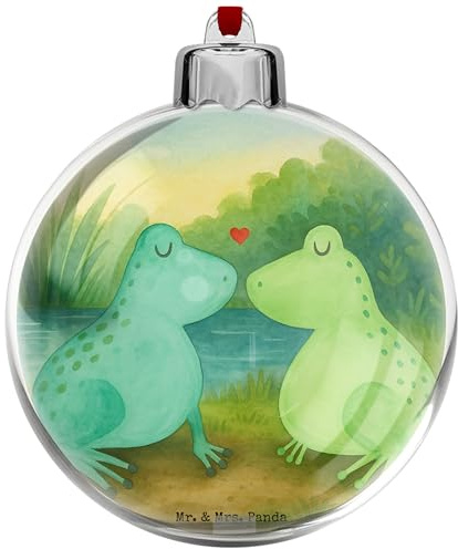 Mr. & Mrs. Panda christbaumkugel Frosch Liebe Design - Geschenk, Hocheitstag, weihnachtsbaumkugeln, Verlobung, Hochzeitstag, Weihnachtskugel, Frösche, Christbaumanhänger, christbaumkugeln