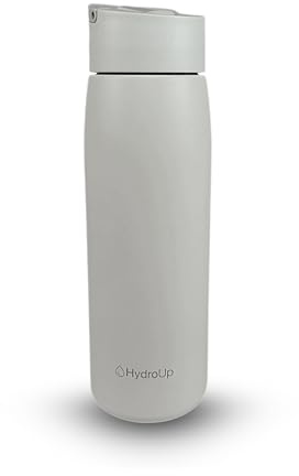 HydroUp Edelstahl Trinkflasche 750 ml mit Strohhalm & Henkel – Auslaufsichere Wasserflasche BPA frei – Sportflasche für Alltag & Fitness – Optional mit Kalkfilter im Strohhalm