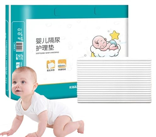 demaxiyad Wickelunterlage, saugfähig, auslaufsicher, 40 Stück Tisch- und Bettschutz – für , Mädchen, Bett, Zuhause, Reisen, Babyzimmer, Auto, Reisen, Flugzeug, Ausflüge