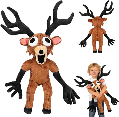 KOMEIYL 99 Nights in The Forest Deer Plüsch, 99 Nächte im Wald Kuscheltier, Weiches Gefülltes Tier Puppe Plüschspielzeug Sammelbares Bösewicht Figur für Kinder Jungen Mädchen Geschenke (A)