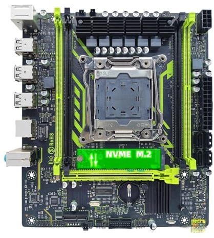 Kit de Placa Base X99-8D4 con CPU LGA2011-3 E5 2650 V4, Memoria RAM NVME M.2 SATA(Motherboard+CPU)