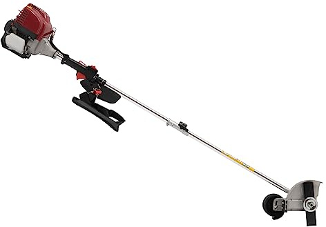 35,88cc 4-Takt Benzin Rasentrimmer mit 2 Schneidköpfen,750W 8500 U/min Motorsense Freischneider mit 650ml Benzintankvolumen,Trichter & Brillen,Rasen-Trimmer für Landschaftspflege & Private Gärten