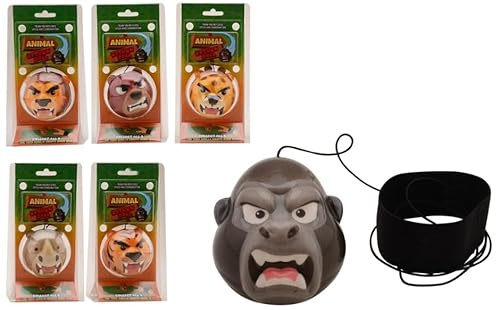 JohnToy Wurf- und Fangspiel Spielzeug Angry Animal mit Tierball