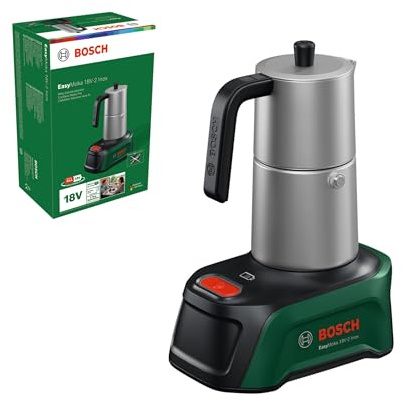Bosch EasyMoka18V-2 Inox Sistema de cafeteras a batería 18V (soporte, caja de cartón)