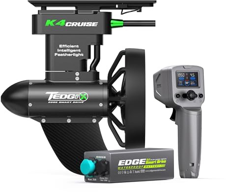 Tedgix K4C Motor para SUP & Kayak, 400 W sin escobillas, propulsión subacuática con batería B2 y mando a distancia con control de crucero, aleta eléctrica para Stand Up Paddle, aleta Boost para canoa