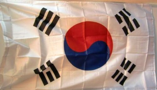 Corée du Sud drapeau env. 90 x 150 cm avec 2 oeillets métalliques
