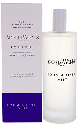 Aromaworks Soulful Room Mist - Frankincense, Fruity Juniper Berry And Patchouli - 3.38 Oz Room Spray