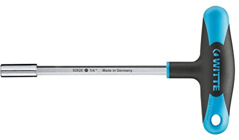 WITTE 82620 - Llave en T portabits magnético PROTOP - SW 1/4 / Largo 150 mm.