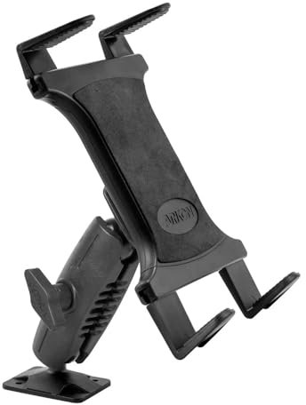 ARKON Mounts - Heavy Duty Drill Base Tablet Mount Secure Grip Versatile Compatibility Professional-Grade Durability Easy Installation Sturdy Tablet Mount | Fits iPad and Samsung Tablets