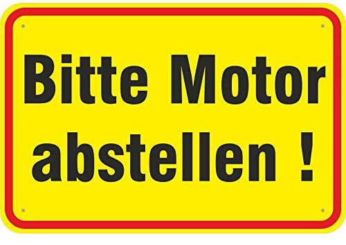 Aufkleber Bitte Motor abstellen PVC Folie selbstklebend 20 x 30 cm