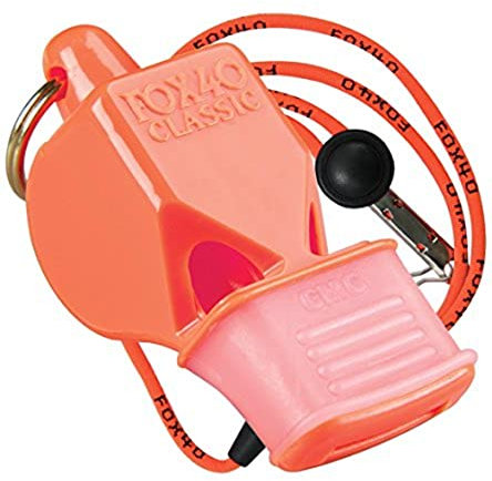 Fox 40 FBA_9603-0308, Tri-Foxco-Fischietto Classico Senza Palline, Colore: Arancione Unisex-Adulto Unisex-Bambino, 115 Db (Single with Lanyard)