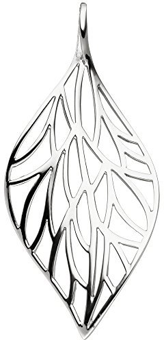 Anhänger Blatt Blättchen Silhouette aus 925 Silber rhodiniert Halsschmuck Damen