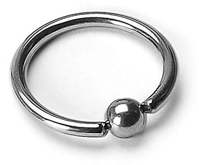 Autiga® Klemmring Titan BCR Septum Piercing Captive Ring Lippe Ohr Augenbrauen Nase Brustwarze Silber 0,8 mm 6 mm