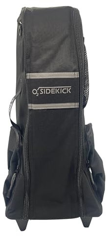 Sidekick Oxygen Cylinder Carrier and Case - Convertible Roller Bag/Backpack - Accommodates M2-ME Cylinders, Triple Back Padding, Reflective Silver Piping, with Large External Mesh Water Bottle Holder