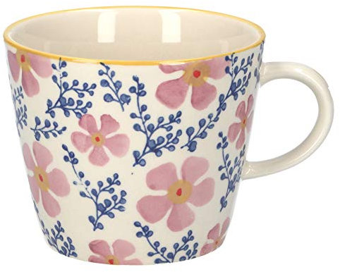 Gisela Graham Periwinkle Ceramic Mug, Pink