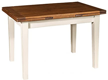 Biscottini Esstisch ausziehbar Made in Italy 120x80 cm | Esstisch Holz massiv | Küchentisch ausziehbar