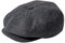 JANGOUL Herren Wollmischung, 8 Paneele, Newsboy Cap Tweed Cabbie Hat Snap Brim - Grau - 59 EU