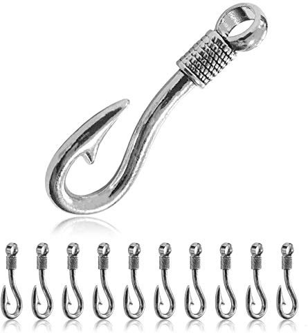 Anker-Verschluss für Armband im 10er Set, Haken Verschlüsse, Anhänger für Kette, ideal für Paracord 550 oder Leder