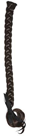 WIG ME UP - SA101-6 Geflochtener Zopf Flechtzopf mit Clip lang 50cm Braun Mittelbraun
