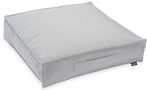H.O.C.K. Matratzenkissen Outdoor Classic Uni Bodenkissen (50x50x10cm, Hellgrau)