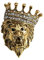 ROTOOY Vintage Animal tête de Lion Broche Cristal Couronne épinglette pour Hommes et Femmes Costume Chemise Collier Broches Broches Bijoux Accessoires-Antique_Gold_Plated