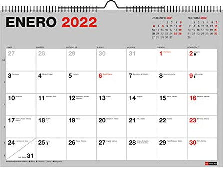 Miquelrius - Wandkalender 2021-2022 - 18 Monate (Juli 2021 - Dezember 2022), Größe A3, 42 x 29,6 cm, Basic.