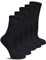 Frostfighter Damen Thermosocken ohne Gummi (6x Paar) Wintersocken Baumwolle Ski Vollfrottee Innenfutter (Schwarz, 35-38)